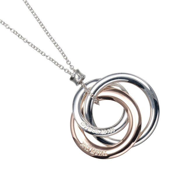 TIFFANY&Co. 1837 Interlocking Circle Necklace Silver925/Rubedo metal - Picture 5 of 7